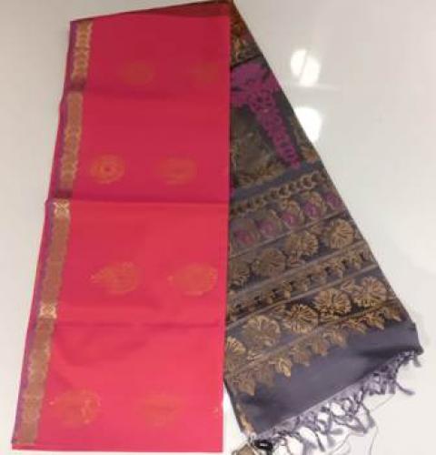 SOFT SILK SAREE WITH BLOUSE